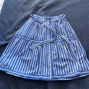 J. Crew Striped Midi Skirt